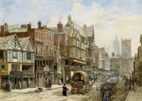 Bridge Street looking North, Chester (1879) (1)