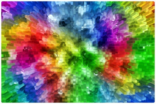 Solve CGI Art - An Explosion of Multi-Coloured Blocks jigsaw puzzle ...