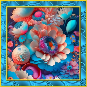 Solve 3D Paper Flowers 18 01 24 (3) jigsaw puzzle online with 36 pieces