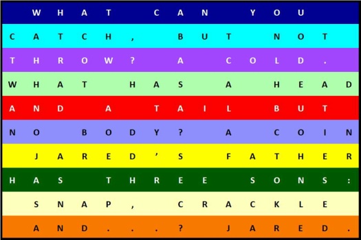 Solve Word 168 Riddle Me This 150 (word puzzles will be Sundays only