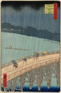 Sudden Shower Over Shin-Ōhashi Bridge and Atake by Utatagawa Hiroshige