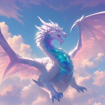 Solve Dragon in pink skies jigsaw puzzle online with 600 pieces