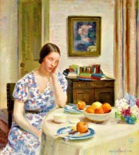 Interior with Josephine  ~ Nora Heysen (Australian, 1911-2003)