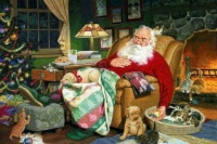 Santa Claus Taking a Nap