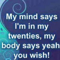 My mind says...