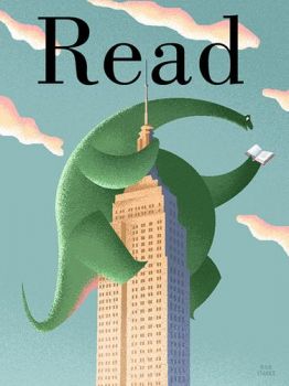 Empire State Building w/Dinosaur Reading