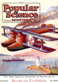 Popular Science, Aug 1923, cover by John Olaf Todahl (American, 1884-1924)