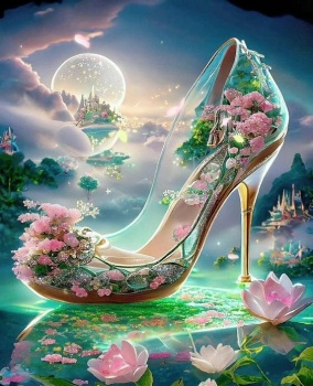 Solve Cinderella Slipper jigsaw puzzle online with 63 pieces