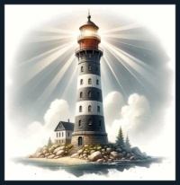 Island Lighthouse, resizable 9 to 600 pieces