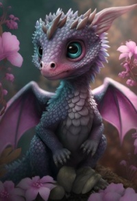 Adorable baby dragon