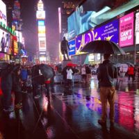 Times Square in the rain