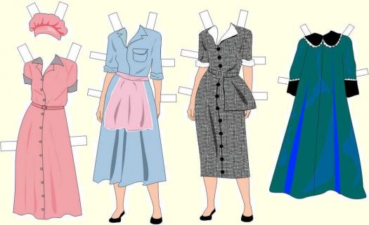 Lucille ball paper store dolls