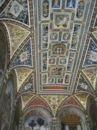 Piccolomini Library ceiling, duomo of Siena, Italy