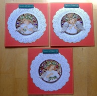 Crafts - Papercraft - Christmas Cards - Round Angels (Choose Size: 9 - 196 Pieces)