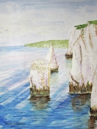 "Old Harry Rocks" original watercolour painting