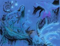 Neitiri from Avatar Blue Paper by J. Scott Campbell
