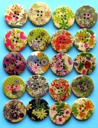 Painted Wood Buttons