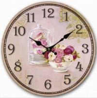 Retro flowers clock.