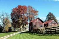 Farmyard In Autumn - Monroe County, West Virginia, USA