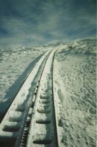 Railway line up Mount Washington, New Hampshire, USA
