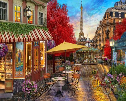 Solve Un coin de Paris jigsaw puzzle online with 238 pieces