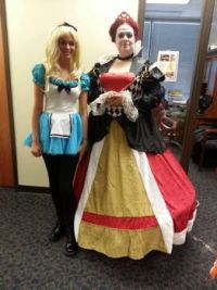 Alice in Wonderland and the Queen of Hearts