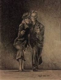 drwg, Liz & Leonard Holloway dancing