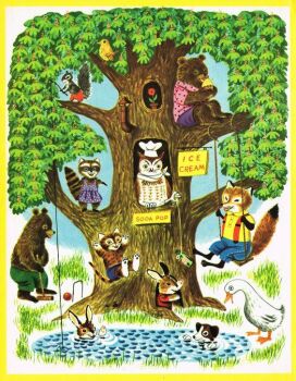 Illustration from "The New Golden Almanac" by Kathryn Jackson, illustrated by Richard Scarry, 1952