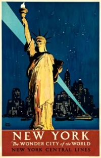 New York - The Wonder City of the World, 1927, by Adolph Treidler (American, 1886-1981)