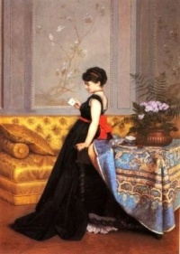 The Letter ~ Auguste Toulmouche  (French, 1829-1890 )
