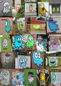 Some of the graffiti ghosts in Lüneburg
