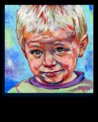 Portrait Of A Child By Dutch Artist Monique  Dijksman
