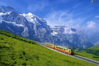 train in the Alps