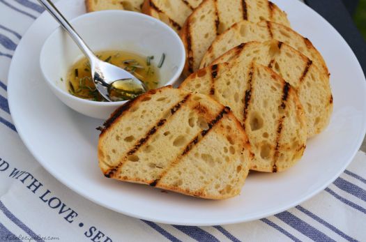 Grilled Bread with Honey-Rosemary Drizzle
