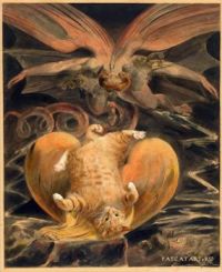 The Great Red Dragon and the Great laser Cat-William Blake