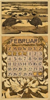 Another February calendar - because these Coots are just too wonderful! 1912