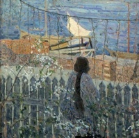 Alexander Savinov (Russian 1881-1942) - The Girl and the Sail, 1906. / Image will go up to 256 pieces - choose your size.