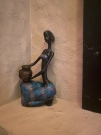 Wooden figure in South African resturant whilst on holiday