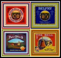 Vintage Fruit Crate Labels Depicting California Missions Bells
