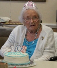 My Maternal Grandmother at her 103 Birthday party.