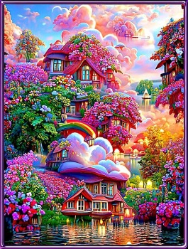 Solve Сказочный домик. jigsaw puzzle online with 80 pieces