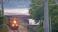 Train and Tow Arriving at Keokuk, Iowa, May 29, 2025