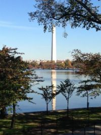 Washington Monument, with reflection