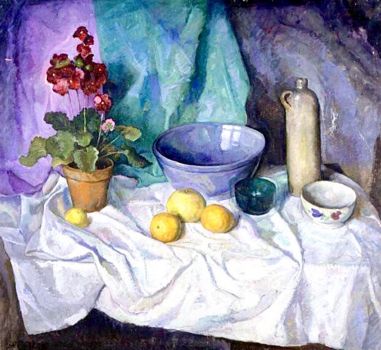 Still Life with Geranium and Citrus Fruit, c.1933, N. C. Wyeth (1882-1945)