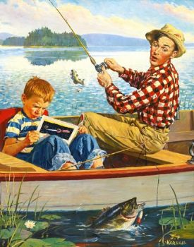 Jigsaw Puzzle | Fishing with Dad | 154 pieces | Jigidi
