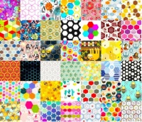 @PATCHWORK HEXAGONS 12 (and a few bees)