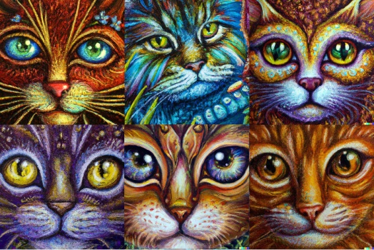 Solve DALL-E Stable Diffusion Cats ala Louis Wain jigsaw puzzle online ...