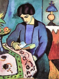 August Macke (German, 1887–1914), Wife of the Artist (ca 1910)