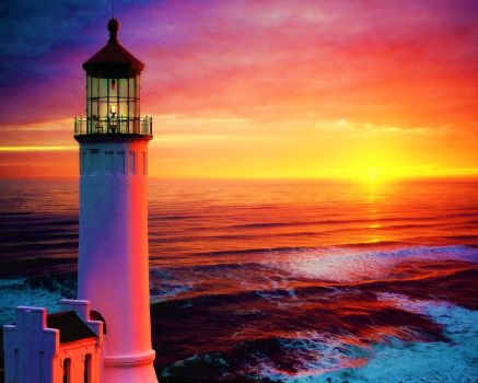 Solve Lighthouse jigsaw puzzle online with 357 pieces
