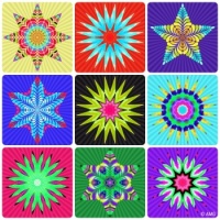 Stars From Jacki's Abstract Color Swirls